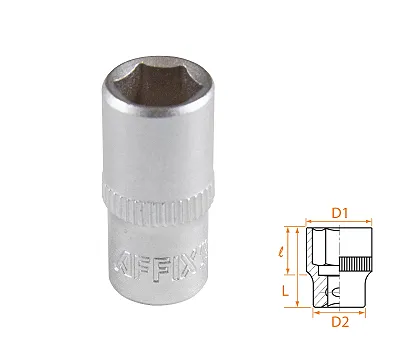 Головка торцевая стандартная шестигранная 1/4", 8 мм AFFIX AF00020008