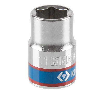 Головка торцевая стандартная шестигранная 11 мм 3/8'' KING TONY 333511M