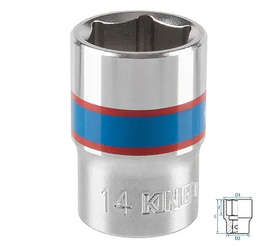 Головка торцевая стандартная шестигранная KING TONY