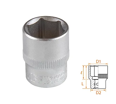 Головка торцевая стандартная шестигранная 3/8", 16 мм AFFIX AF00030016