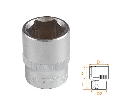 Головка торцевая стандартная шестигранная 3/8", 17 мм AFFIX AF00030017
