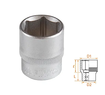 Головка торцевая стандартная шестигранная 3/8", 19 мм AFFIX AF00030019