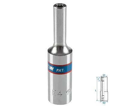 Головка торцевая TORX Е-стандарт 1/4'' E4 KING TONY 227504M