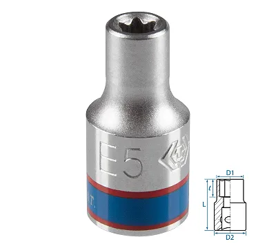 Головка торцевая TORX Е-стандарт 1/4'' E5 KING TONY
