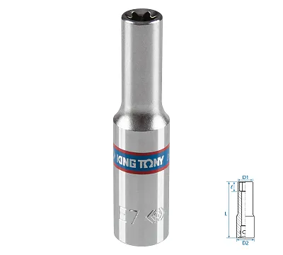 Головка торцевая TORX Е-стандарт KING TONY DIN 3120