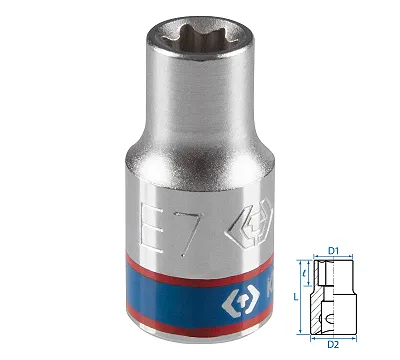 Головка торцевая TORX Е-стандарт KING TONY DIN 3120