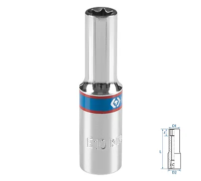 Головка торцевая TORX Е-стандарт KING TONY DIN 3120