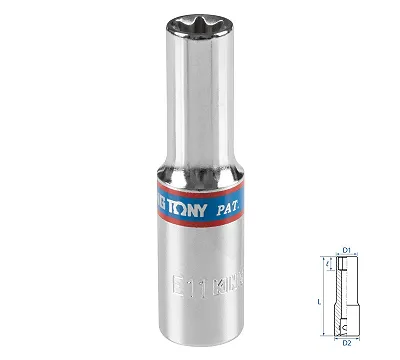 Головка торцевая TORX Е-стандарт 3/8'' E11 KING TONY