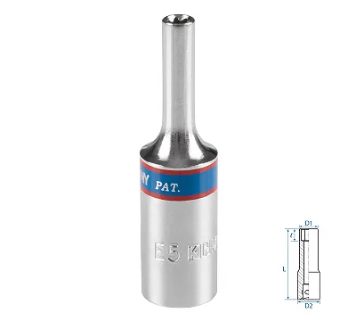 Головка торцевая TORX Е-стандарт KING TONY DIN 3120