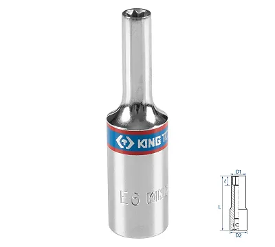 Головка торцевая TORX Е-стандарт 3/8'' E6 KING TONY