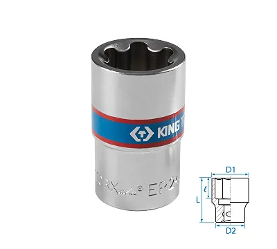 Головка торцевая TORX Plus 1/2", EP24, L = 45 мм KING TONY 433E24M