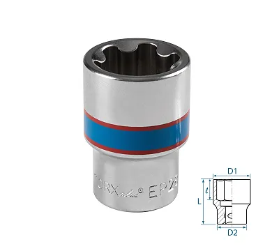 Головка торцевая TORX Plus 1/2", EP28, L = 45 мм KING TONY 433E28M