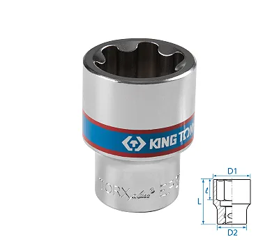 Головка торцевая TORX Plus 1/2", EP30, L = 45 мм KING TONY 433E30M
