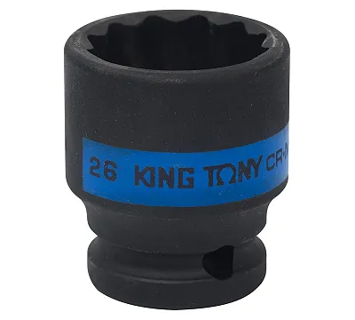 Головка торцевая ударная двенадцатигранная 26 мм 1/2'' KING TONY