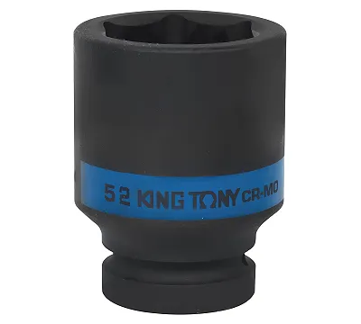 Головка торцевая ударная глубокая шестигранная 1", 52 мм KING TONY 843552M