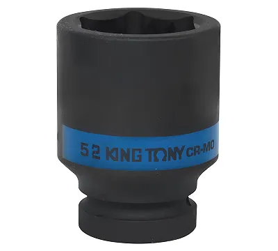 Головка торцевая ударная глубокая шестигранная 1", 52 мм KING TONY 843552M