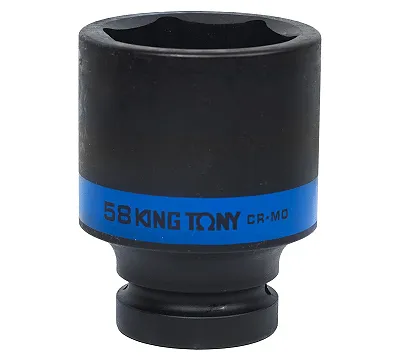 Головка торцевая ударная глубокая шестигранная 1", 58 мм KING TONY 843558M