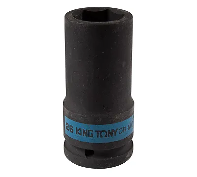 Головка торцевая ударная глубокая шестигранная 3/4", 26 мм KING TONY 643526M
