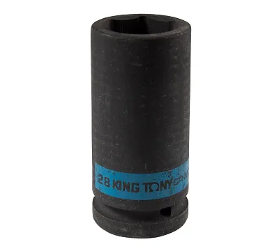 Головка торцевая ударная глубокая шестигранная 3/4", 28 мм KING TONY 643528M