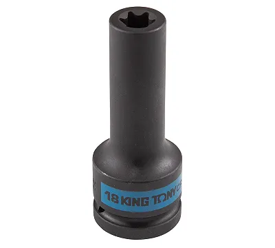 Головка торцевая ударная глубокая TORX Е-стандарт 3/4", E18, L = 110 мм KING TONY 647518M