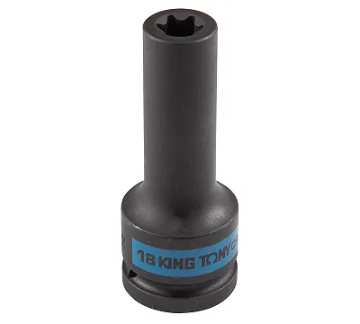 Головка торцевая ударная глубокая TORX Е-стандарт 3/4", E18, L = 110 мм KING TONY 647518M