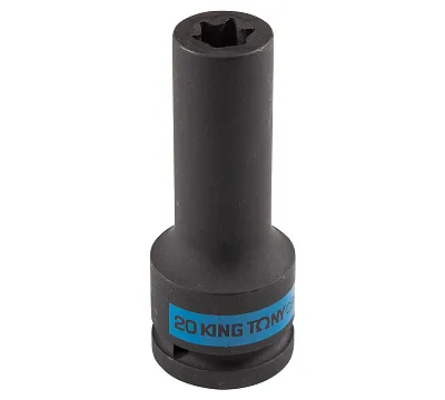 Головка торцевая ударная глубокая TORX Е-стандарт 3/4", E20, L = 110 мм KING TONY 647520M