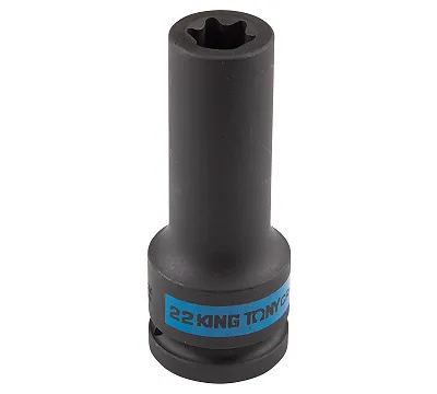Головка торцевая ударная глубокая TORX Е-стандарт 3/4", E22, L = 110 мм KING TONY 647522M