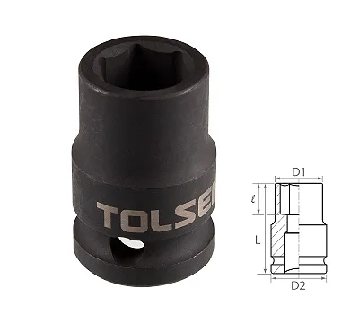Головка торцевая ударная шестигранная 1/2", 16 мм TOLSEN TT18216
