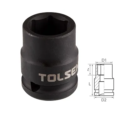 Головка торцевая ударная шестигранная 1/2", 19 мм TOLSEN TT18219