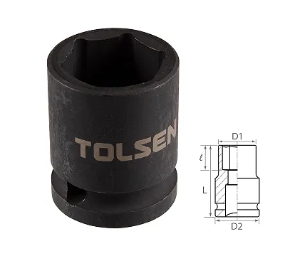Головка торцевая ударная шестигранная 1/2", 21 мм TOLSEN TT18221