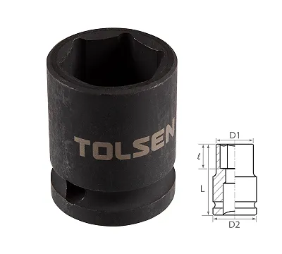 Головка торцевая ударная шестигранная 1/2", 21 мм TOLSEN TT18221