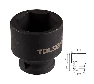 Головка торцевая ударная шестигранная 1/2", 27 мм TOLSEN TT18227