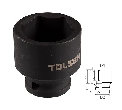 Головка торцевая ударная шестигранная 1/2", 30 мм TOLSEN TT18230