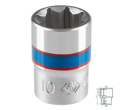 Головка торцевая восьмигранная KING TONY DIN 3120