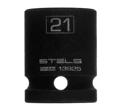 Головка ударная шестигранная, 21 мм, 1/2, CrMo Stels