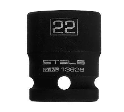 Головка ударная шестигранная, 22 мм, 1/2, CrMo Stels