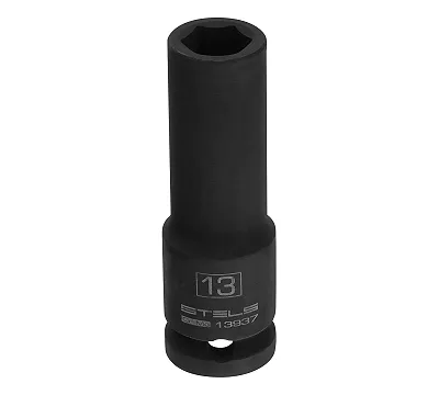 Головка ударная удлиненная шестигранная, 13 мм, 1/2, CrMo Stels