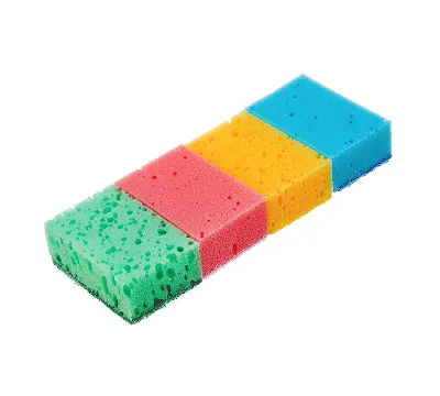 Губки для посуды Coral, 95 x 64 x 36 мм, 4 шт, Home Palisad