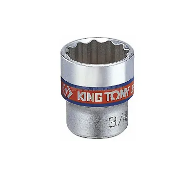 KING TONY Головка торцевая стандартная двенадцатигранная 3/8", 19/32", дюймовая 333019S