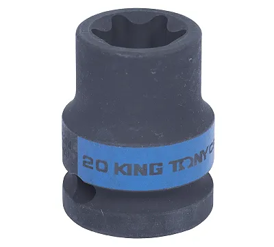 KING TONY Головка торцевая ударная TORX Е-стандарт 1/2", E20, L = 38 мм 457520M