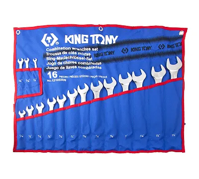 KING TONY Набор комбинированных ключей, 1/4"-1&1/4", 16 предметов 1216SRN