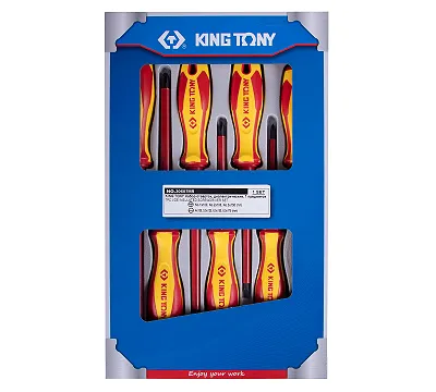 KING TONY Набор отверток в коробке, диэлектрические, 7 предметов 30607MR