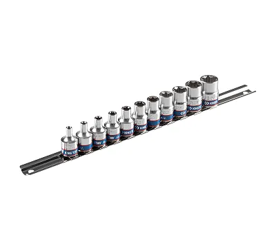 KING TONY Набор торцевых головок 3/8", TORX Е-стандарт, Е4-Е18, 11 предметов 3121PR