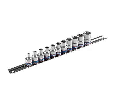 KING TONY Набор торцевых головок 3/8", TORX Е-стандарт, Е4-Е18, 11 предметов  3121PR