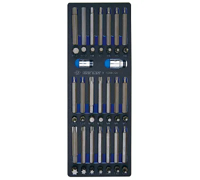 KING TONY Набор вставок (бит) 10 мм, TORX, SPLINE, HEX, ложемент, 44 предмета 9-1044CQV