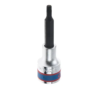 KING TONY Насадка (бита) торцевая 1/2", SPLINE, M05, L = 80 мм  403605