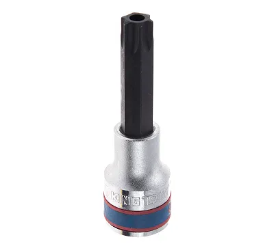 KING TONY Насадка (бита) торцевая 1/2", TORX, T55, L = 80 мм, с отверстием  403755