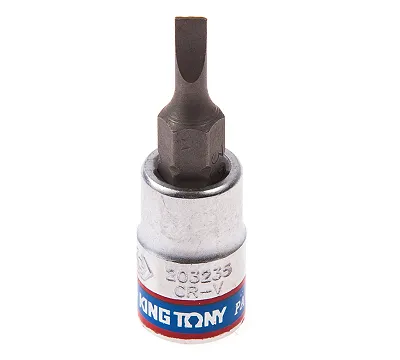 KING TONY Насадка (бита) торцевая 1/4", Slotted, 3,5х0,5 мм, L = 37 мм  203235