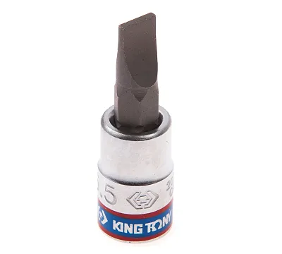 KING TONY Насадка (бита) торцевая 1/4", Slotted, 5,5х1,0 мм, L = 37 мм  203255