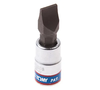 KING TONY Насадка (бита) торцевая 1/4", Slotted, 8,0х1,2 мм, L = 37 мм  203208